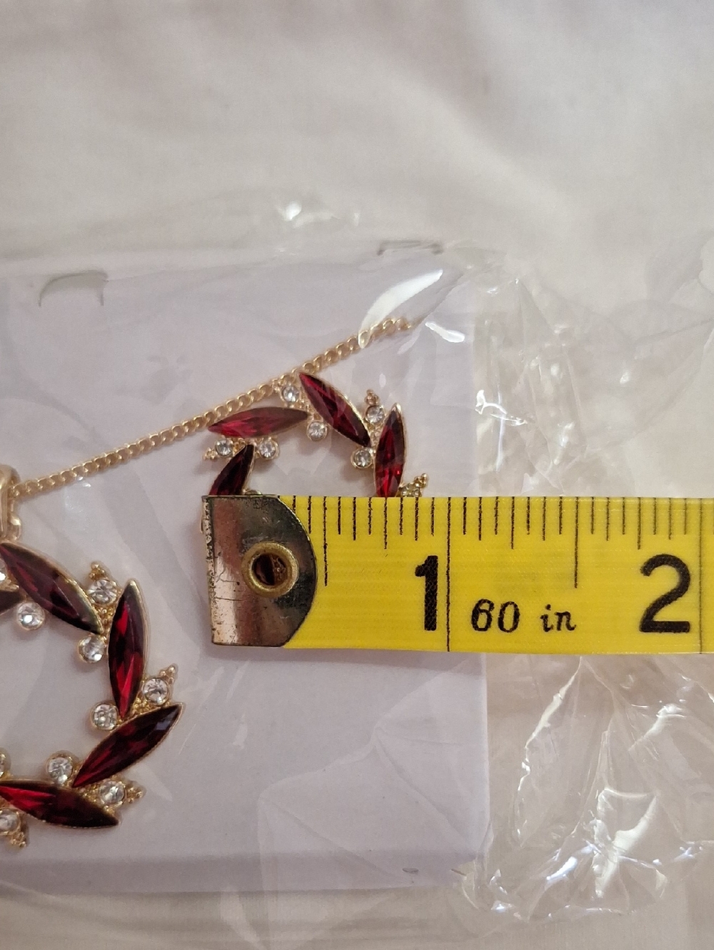 Avon Red Festive Facets Necklace and Earring Set - Picture 12 of 12